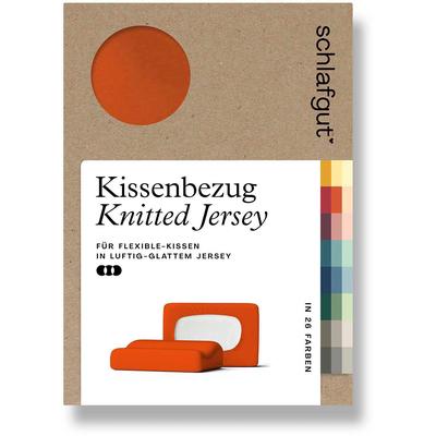 Kissenbezug SCHLAFGUT "Pure flexibler Kissenbezug für Nackenstützkissen", rot (rot mid), B:40cm L:140cm, Bio-Baumwolle, Jersey, Obermaterial: 95% Baumwolle, 5% Elasthan, Kissenbezüge, Bio-Baumwolle mit Elasthan, mit Gummizug, bügelfrei Image