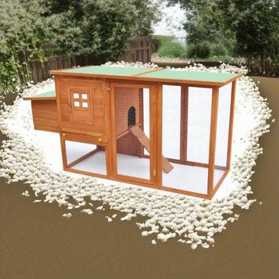 TEMU Chicken Coop, Terrace Poultry Cage With 1 Wooden Nest Image