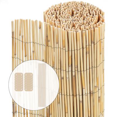 TEMU Vounot Reed Natural Reinforced Outdoor Windbreak And Sunshade With Attachments Protection For Balcony Image