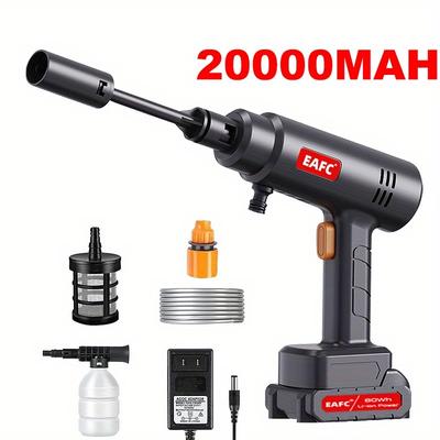 TEMU Eafc Eu Plug High Voltage , Portable Handheld Wireless High Car Electric Cleaning Tool Suitable For Car, Garden, Fence Image