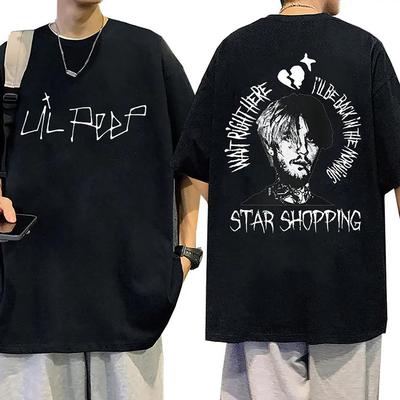 TEMU 90s Rapper Vintage Graphic T Shirt Men Hip Hop Fashion Gothic T-shirts Unisex 100% Cotton Oversized T-shirt Streetwear Image