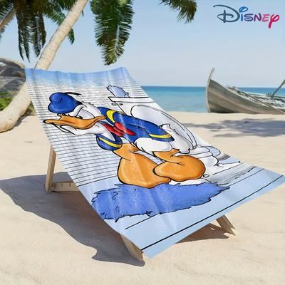 TEMU 1pc Duck Cartoon Super Soft Beach Towel Extra Large Cute Bath Towel Anime Pool Towel Birthday Gifts Microfiber Personalized Beach Towels Quick Dry Beach Towel Multi Size Image