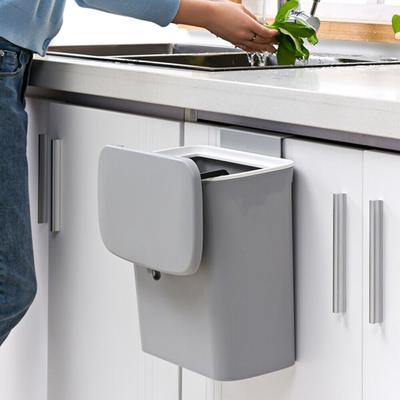 TEMU 9l Trash Bin For Hanging On Kitchen Cabinets, Organizing Waste Near Sinks. Image