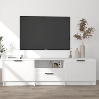 TEMU Tv Cabinet White 140x35x40 Cm Wood Material, Hardwood Image