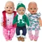 43cm Baby puppe Kleidung grüner Weihnachts baum mit Hut für 18 