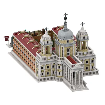 MOC Basilika di Superga Modulare Bausteine Modell Italien Basilika di Superga Berühmte Architektur Image