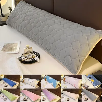 1 x langer Kissenbezug für die Verdickung zu Hause, ohne Kissenkern 120/150/180 cm für Männer/Frauen/Einzel-/Doppelbett-/Paar-Kissenbezug Image