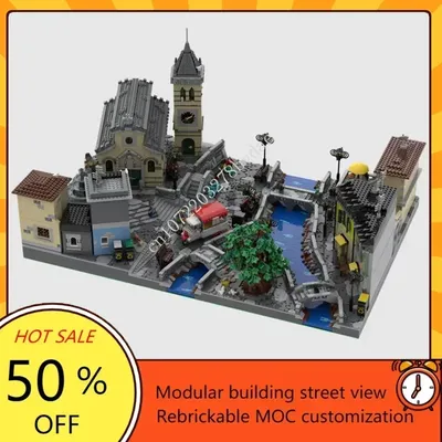 9179PCS Italian Village Modular MOC Creative street view Model Building Block Architecture DIY Image