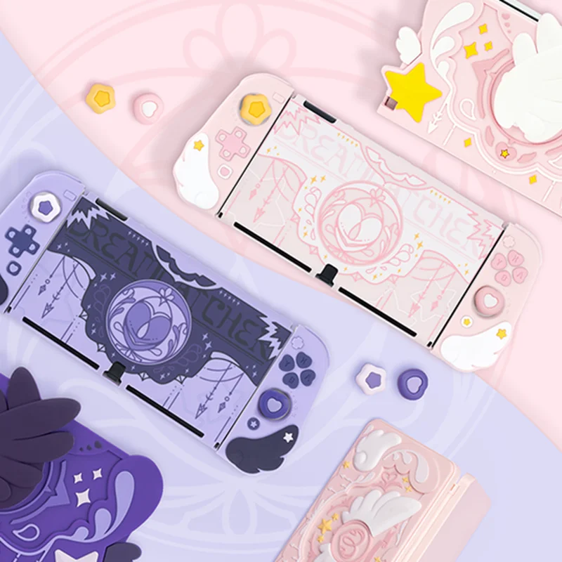 Star Wing TV Dock Ladegerät Silikon Schutz für Switch/NS Oled Hard Case Joycon Soft Hand Grip Shell Thumb-Stick Kappe Volle Abdeckung Image