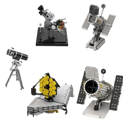 Gobricks MOC Apollos 13 Diorama Bausteine Modell Hubble Weltraumteleskop 21309 Ziegel James-Webbs Image