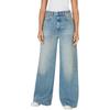 Schlagjeans PEPE JEANS "WIDE LEG JEANS UHW", Damen, Gr. 32, Länge 34, used dirty blau, Denim/Jeans, Obermaterial: 100% Baumwolle, casual, weit lang, Jeans
