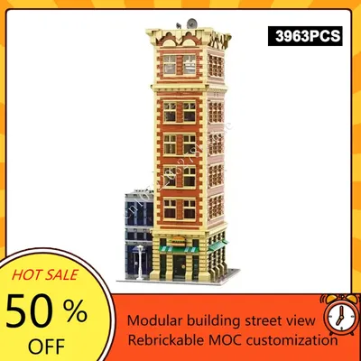 3963PCS Brickly Tower Modulare MOC Kreative street view Modell Bausteine Architektur DIY Bildung Image