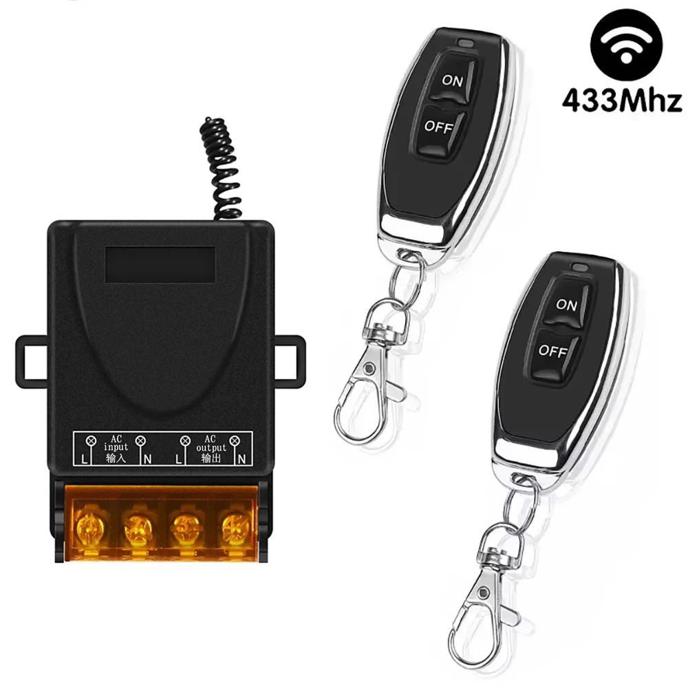 433 MHz Fernbedienungsschalter 110 V – 240 V 30 A Hochleistungs-Fernbedienungssender für Wasserpumpenmotor LED/Elektrogerät Image