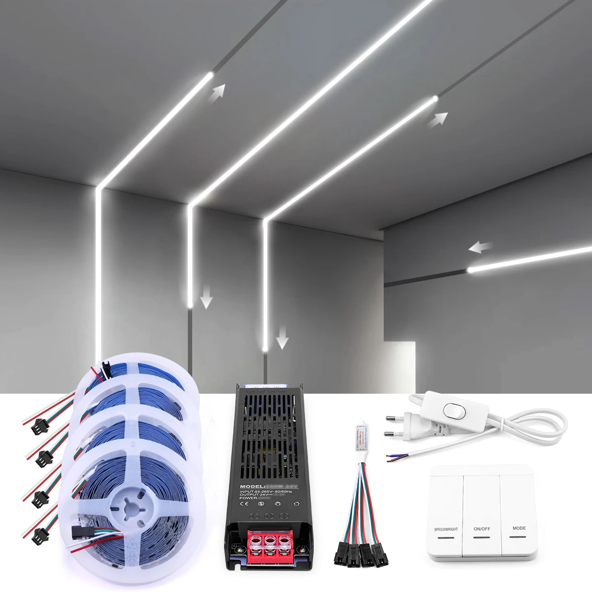 WS2811 LED Streifen Licht Smart Adressierbare Fließendes Wasser Flexible Lampe Band Für TV Hintergrund Schrank Wand Fließende Licht Dekor Image