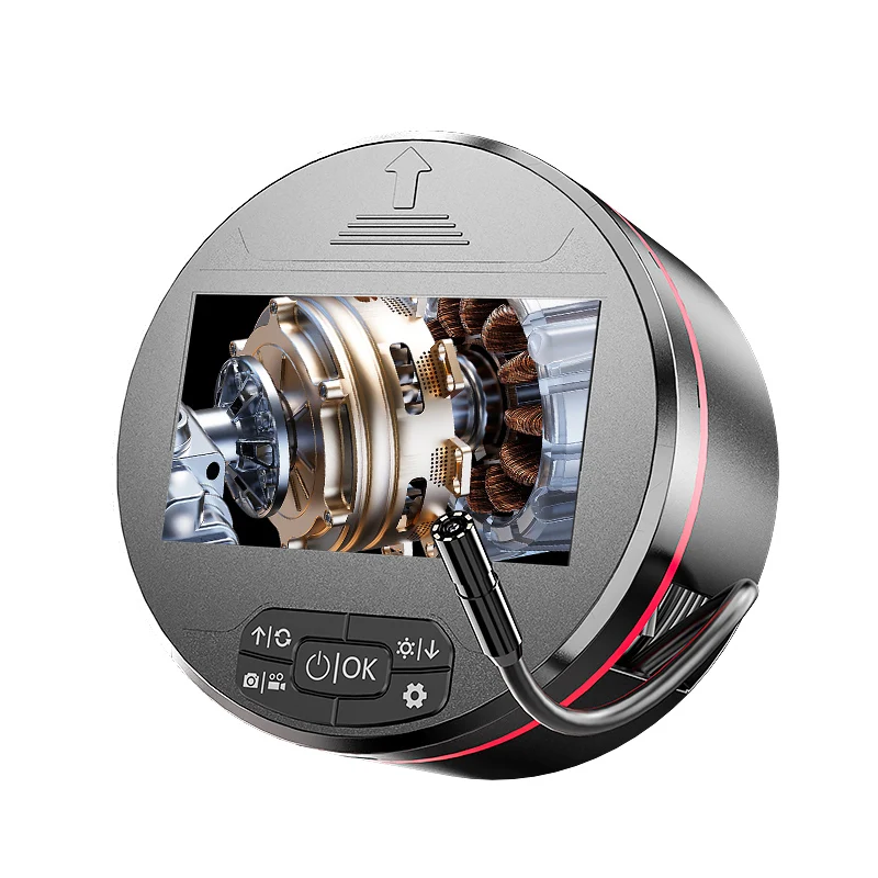 Tragbare, stabile Endoskopkamera, 4,3-Zoll-HD-Inspektions-Endoskopkamera mit 8 LEDs, IP67 wasserdichte Abflusskamera für Kanalisation, Auto Image