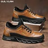 Große Herrenschuhe aus Leder, Outdoor-Wanderschuhe, Laufsportschuhe, lässig, bequem, Schuhe mit