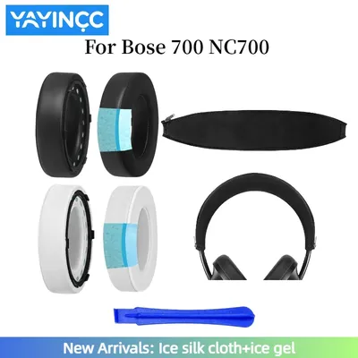 Ersatz Ohrpolster Für BOSE 700 NC700 Kopfhörer Eis seide tuch Ohrpolster Hohe Qualität Schaum Pad kopfhörer kabel headset Teile Image