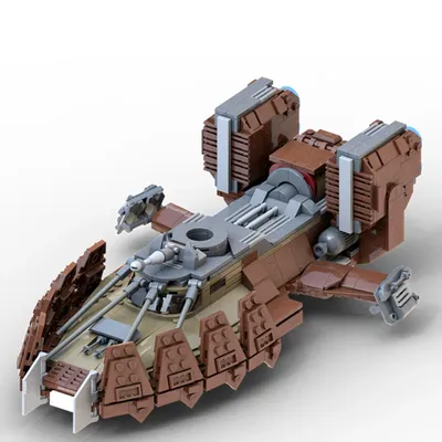 831PCS Berühmte stern schlacht Film MOC WLO-5 Speeder Pirate Tank modell DIY kreative ideen Kind Image