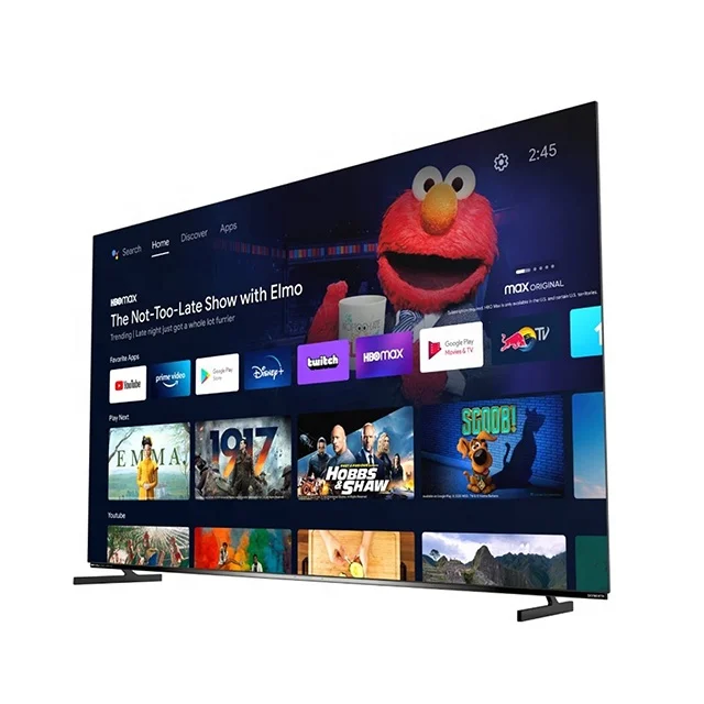Google Alexa 65 Zoll 55 Zoll 4K UHD Smart Android OLED TV Rahmenloses OLED Schwarz 500 Nits Anwendbares Hotel-TV-System Image