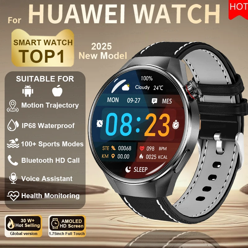 GPS Tracking SmartWatch 100 + Sport Modus Bluetooth Anruf Kompass Gesundheit Monitor Männer IP68 Wasserdichte Musik Smart Uhr 2025 Neue Image