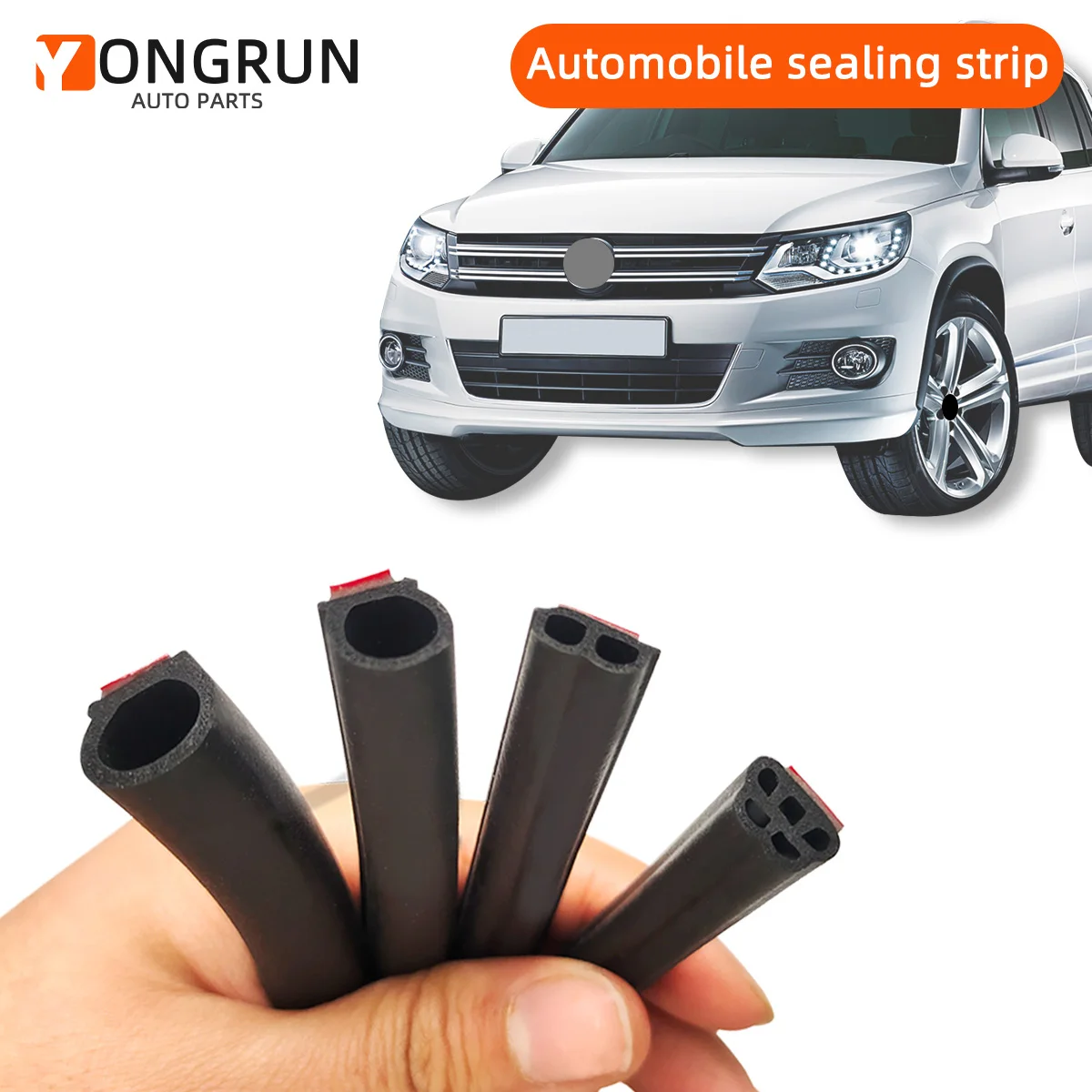 4m Rubber Sealing Strip Universal Sealing Strip Soundproof And Dustproof Gap Sealing Strip Self-Adhesive Car Door Sealing Strip Image