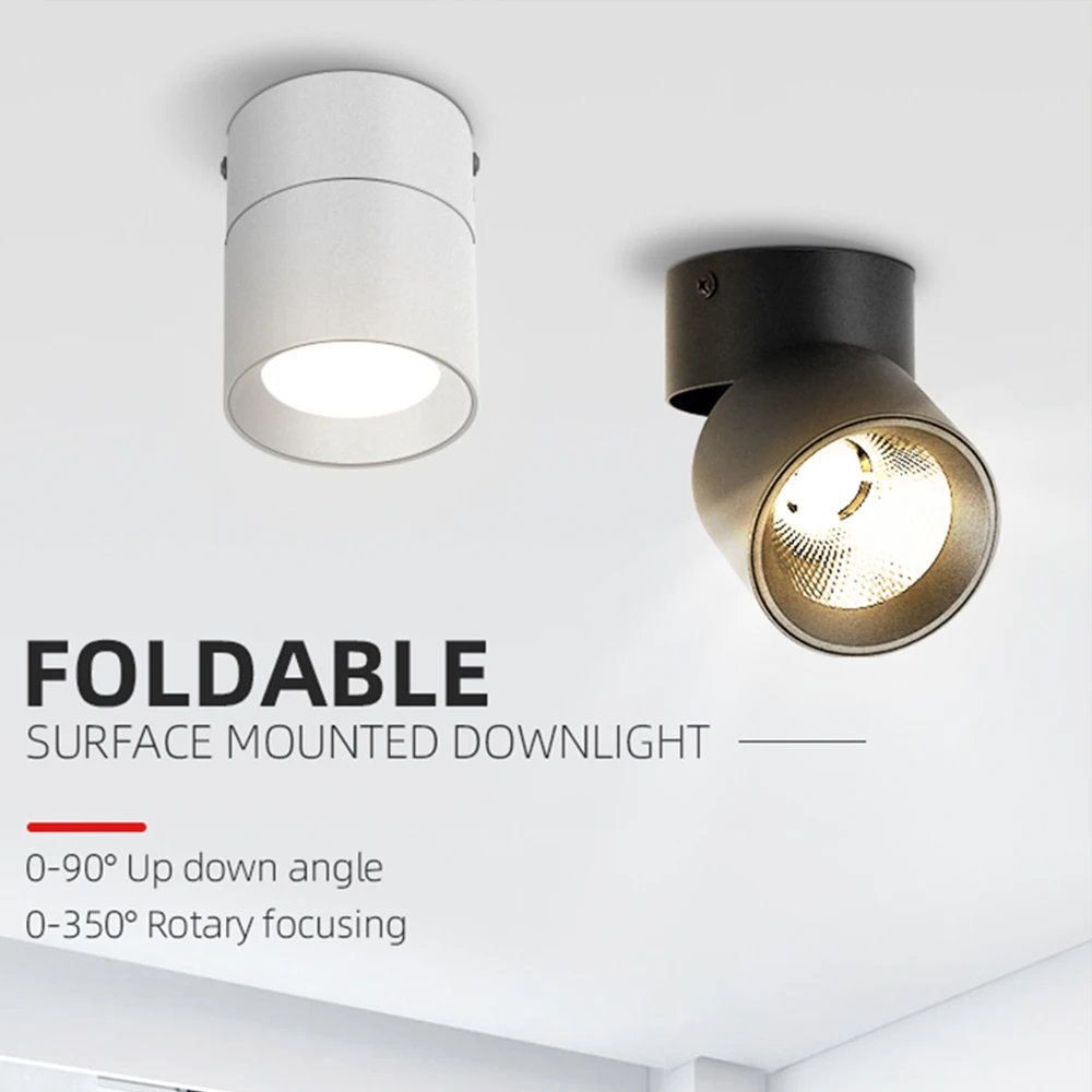 LED-Downlights, 3-Farbwechsel, Raumdekoration, faltbarer Scheinwerfer, Deckenleuchte für den Innenbereich, für Schlafzimmer, Wohnzimmer, Küche, LED-Spot