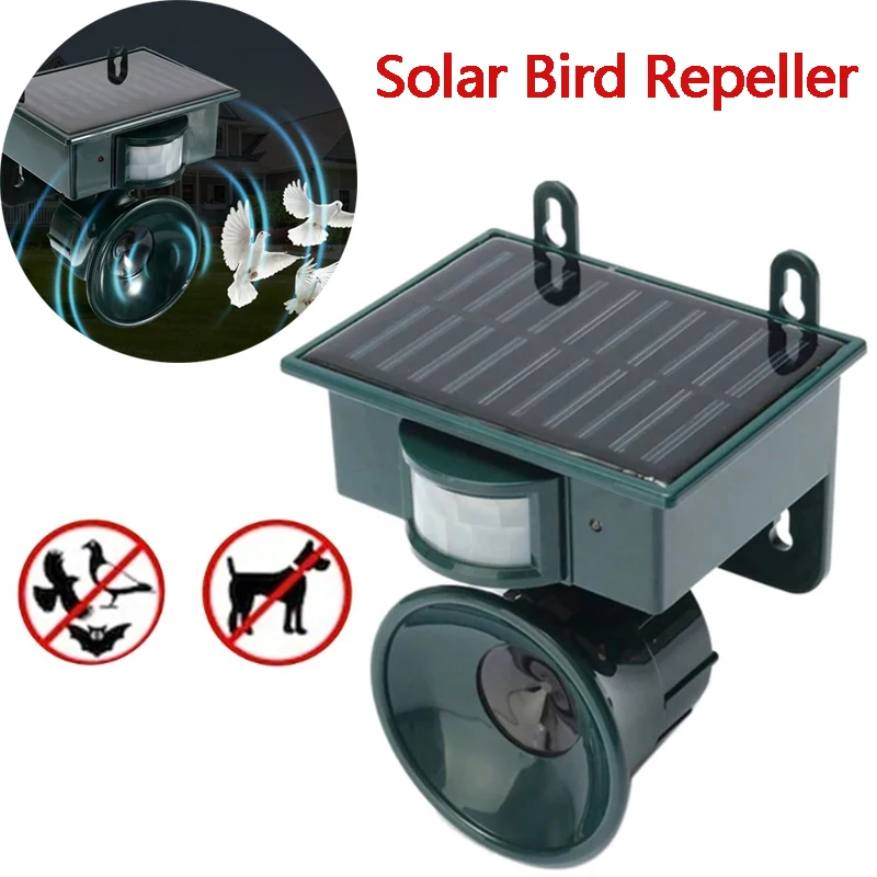 Solar Schädlingsbekämpfer Vogel Outdoor Ultraschall Tier Katze Hund Vogel Maus Repeller Outdoor Abschreckung Scarer Repellent Animal Chaser Image