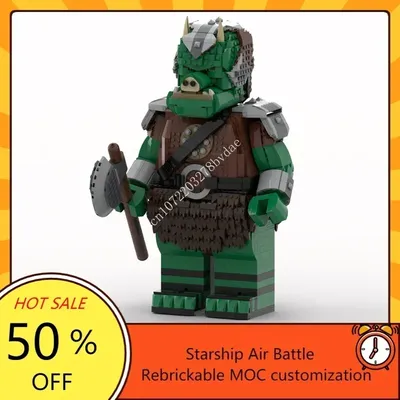 MOC Raum Schlacht Serie Gamorrean Guard Mega Abbildung Modell Bausteine Technologie Ziegel DIY Image