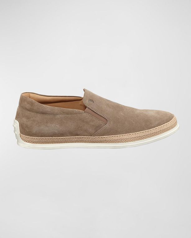 Suede Espadrille Slip-On Sneaker
