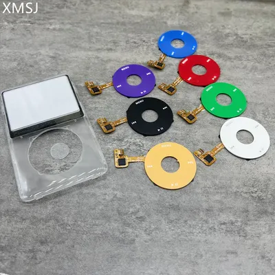 Clear Transparent Plastic Front Housing Case Multiple Color ClickWheel Center Button for iPod 6th