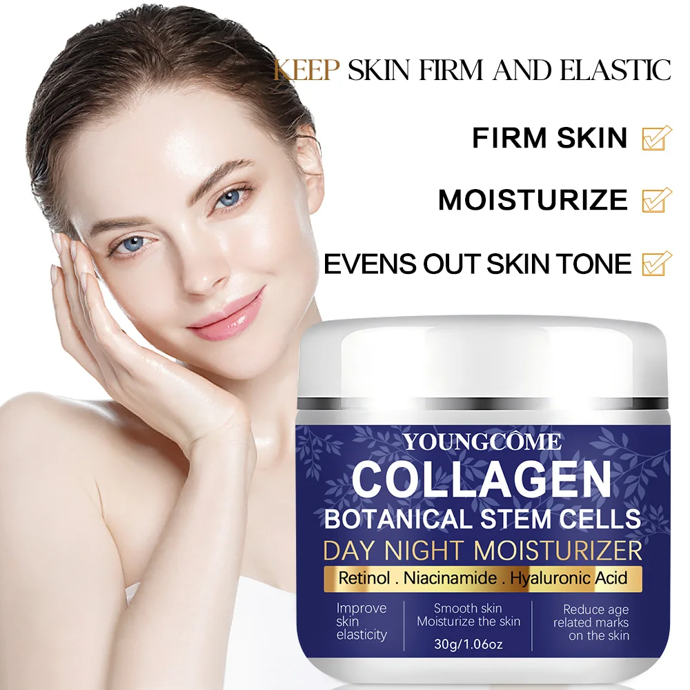 YOUNGCOME Collagen Hyaluronic Acid Skin Care Anti-Wrinkle Moisturizing Anti-Aging Night Shrink Pores Whitening Smooth Skin Care