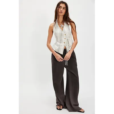 Honor the Gift Spray Fleece Sweatpants at Free People in Black, Size: Small