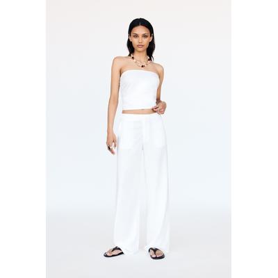 Rustic Trousers With Crossover Waist