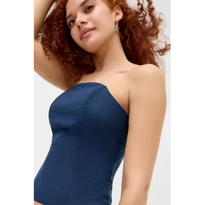Lioness Untamed Bodice - Navy M at Urban Outfitters