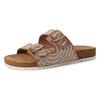 Pantolette TAMARIS, Damen, Gr. 36, rosa (rosa, glitzer), Leder, casual, Schuhe, Sommerschuh, Schlappen mit funkelnden Schmucksteinen besetzt