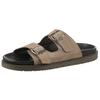 Pantolette VERBENAS "Capri Serraje", Herren, Gr. 42, grün (khaki), Leder, casual, Schuhe, Sommerschuh, Schlappen, Hausschuh, Urlaubschuh aus feinem Leder