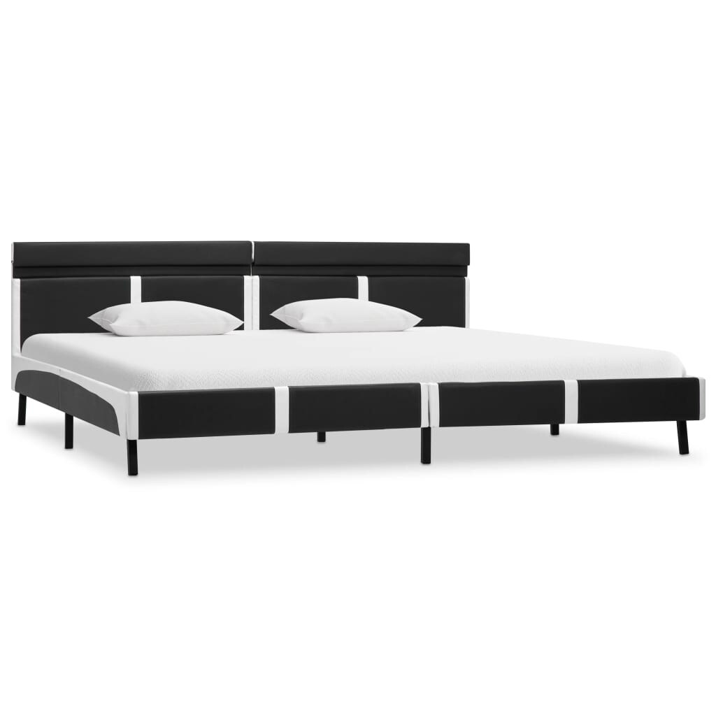 vidaXL Bettgestell mit LED Grau Kunstleder 180x200 cm Image