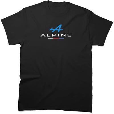 TEMU Alpine F1 Men's& Women's Cotton T-shirt- Ultra Soft, Breathable, Moisture Wicking| Stylish Crew Neck Short Sleeve Tee With Trendy Alpine Print| Father's Day& Day| Multicolor, Small-5x-large| Image