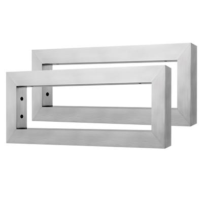 TEMU 2pcs Wall Brackets For Washbasin 30 X 15cm 35 X 15cm 40 X 15cm Brushed Stainless Steel Silvery Wall Support Washbasin Console, Rergal Holder For Washbasind, Acxin Image