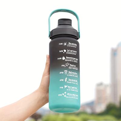 TEMU 2l/64oz Large Capacity Gradient Water Bottle For , Sports, And Camping Image