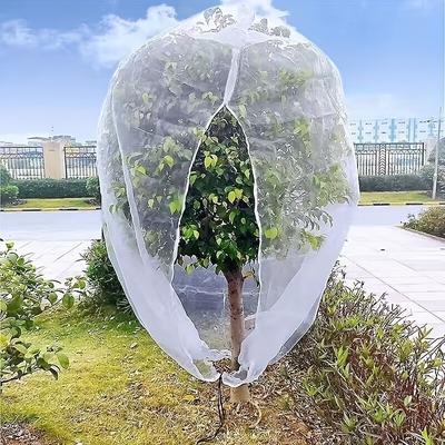TEMU 1pc 10x10ft Pe Fruit Tree Netting Cover With Drawstring, Breathable Mesh Bird & Insect Protection For Garden, Citrus Trees, Flowers - 3x3m Plant Cover Bag Image