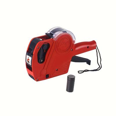 TEMU Mx-5500eos Single Row Label Printer, 8- Manual Price Tag With Ink Roller, Pvc Material For Supermarket Merchandise Labeling, Stick Label Machine Image