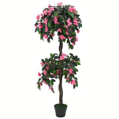 TEMU Artificial Plant With Pot 155 Cm Green And Pink Image