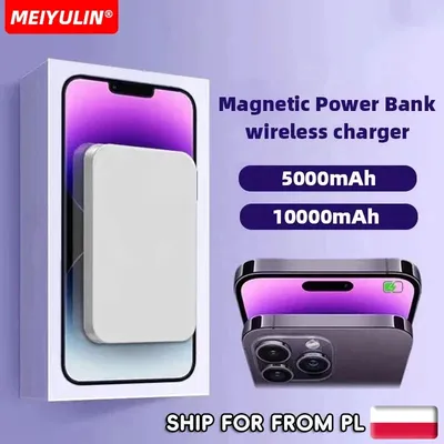 Tragbare 10000 mAh Wireless Power Bank Magnetische Ladegerät 5000 mAh USB C Schnelle Lade Externe Batterie Für iPhone 16 Xiaomi Samsung