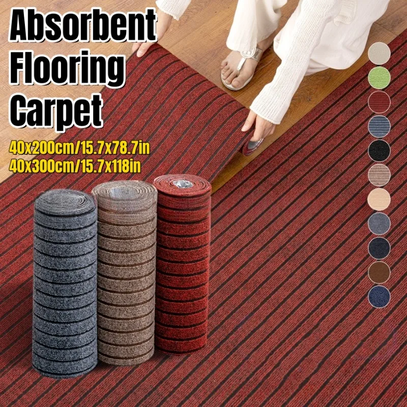 Peel and Stick Self-adhesive Flooring Carpet Wall Stickers Roll Non-Slip Thicked SXP Absorbent Mat for Balcony Kitchen Bathroom