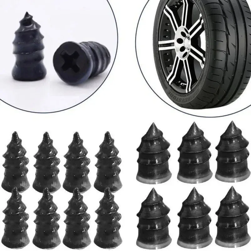 Auto Motorrad Vakuum Reifen Reparatur Nägel Lkw Roller Fahrrad Reifen Punktion Reparatur Tubeless Werkzeuge Gummi Metall Zubehör 10/30Pcs Image