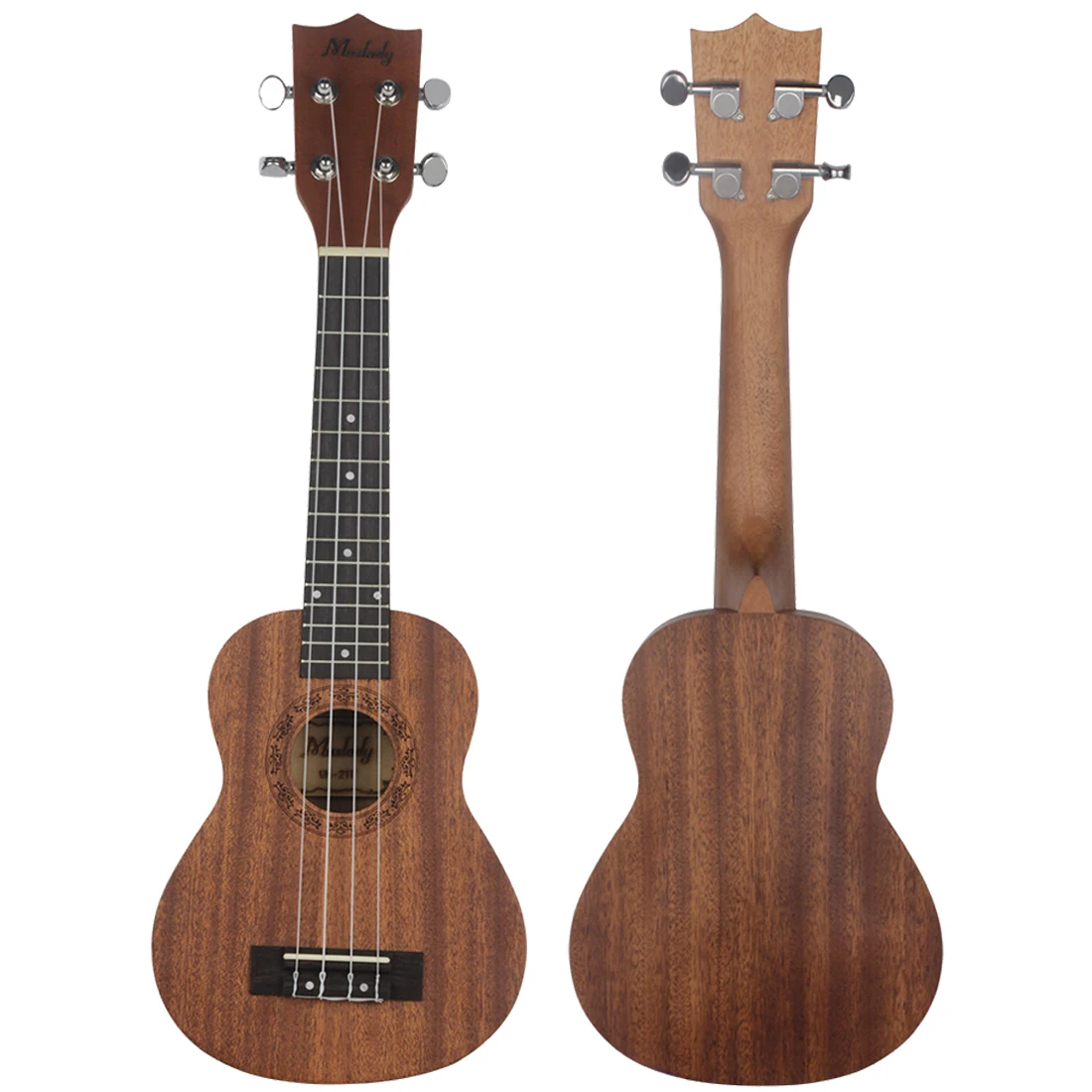 Muslady 21-Zoll-Ukulele aus massivem Holz, glatte Hawaii-Gitarre, gezupftes Musikinstrument, Ukulele, Anfänger, Unterricht, Leistung, Ukulele Image