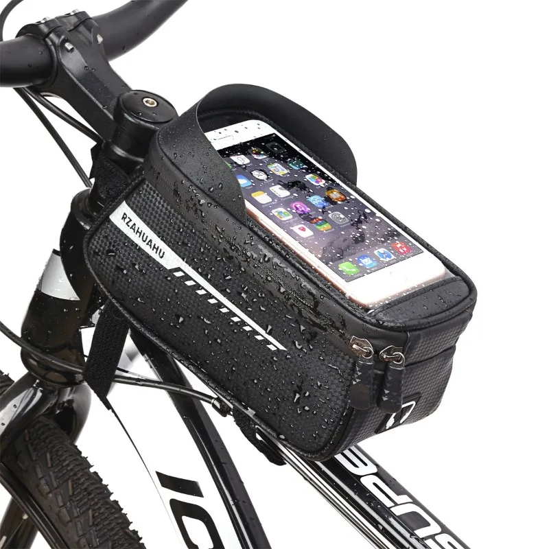 Fahrrad Front Strahl Tasche Vorne Rohr Tasche Radfahren Touchscreen Telefon Halter Tasche Wasserdichte Sattel Lagerung MTB Road Fahrrad Zubehör Image