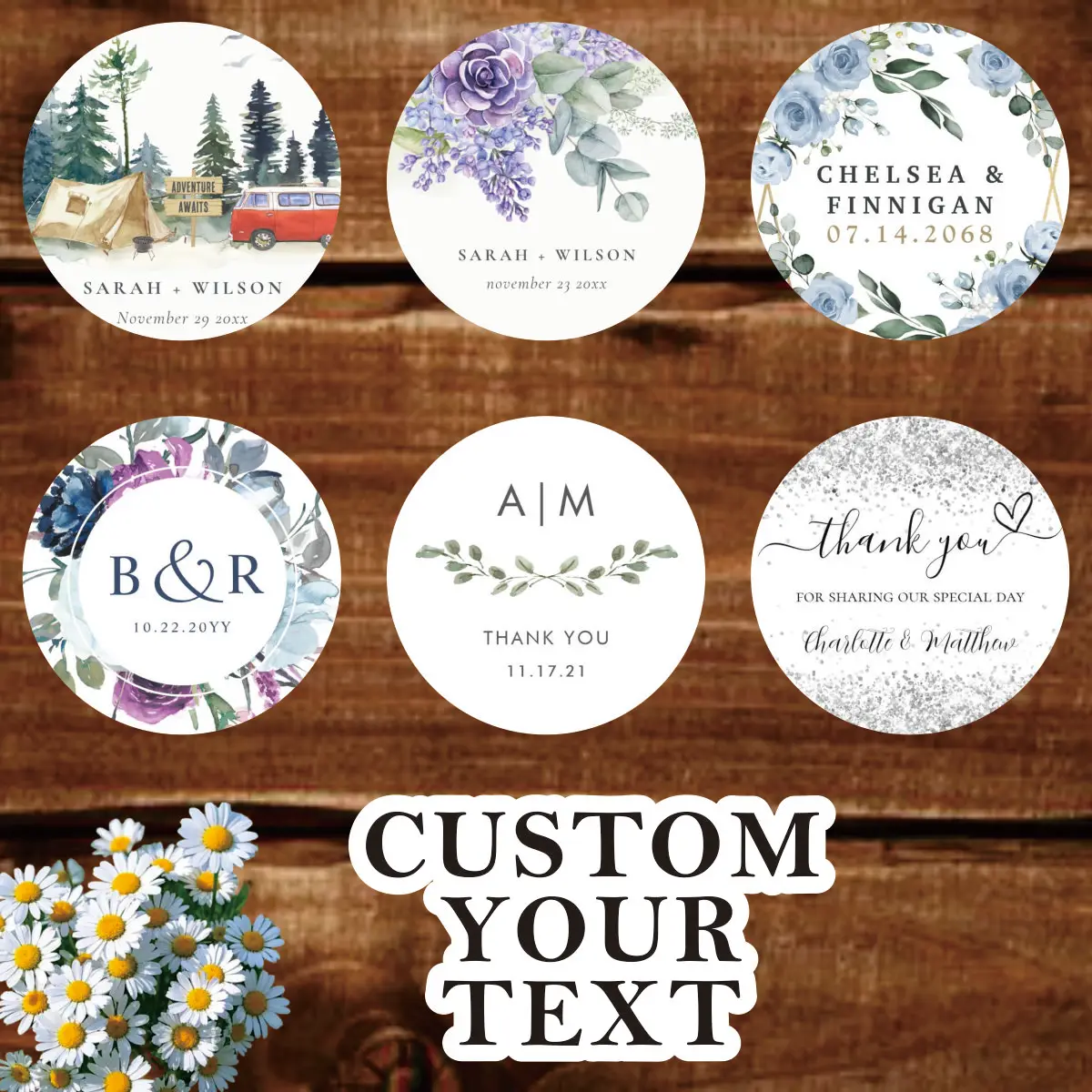 Maßgeschneiderte Aufkleber – Erstellen Sie individuelle Aufkleber mit hochgeladenem Logo oder Foto oder Design für Laptops/Autos/Partyzubehör Image