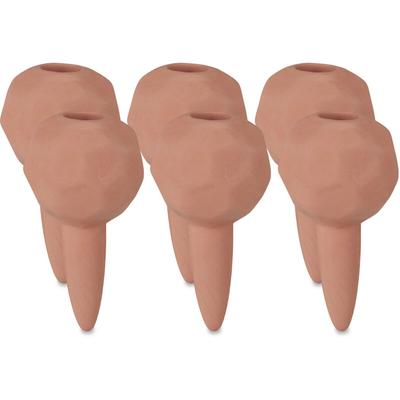 Relaxdays - Bewässerungskugeln Ton, 6er Set, Gießhelfer ø 6cm, dosierte Bewässerung für Image